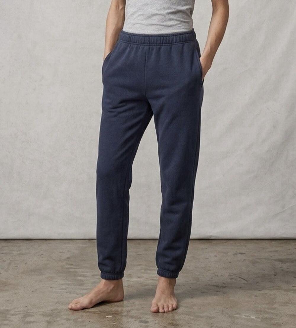 Pact Women's Organic Cotton Jogger Sweatpants Brushed Fleece XL Blue Athleisure